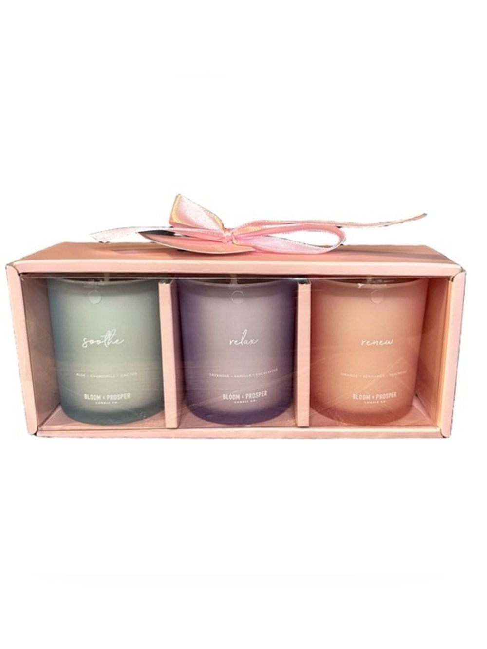 Bloom & Prosper 3-Pack Scented Candle Gift Set Soothe, Relax & Renew